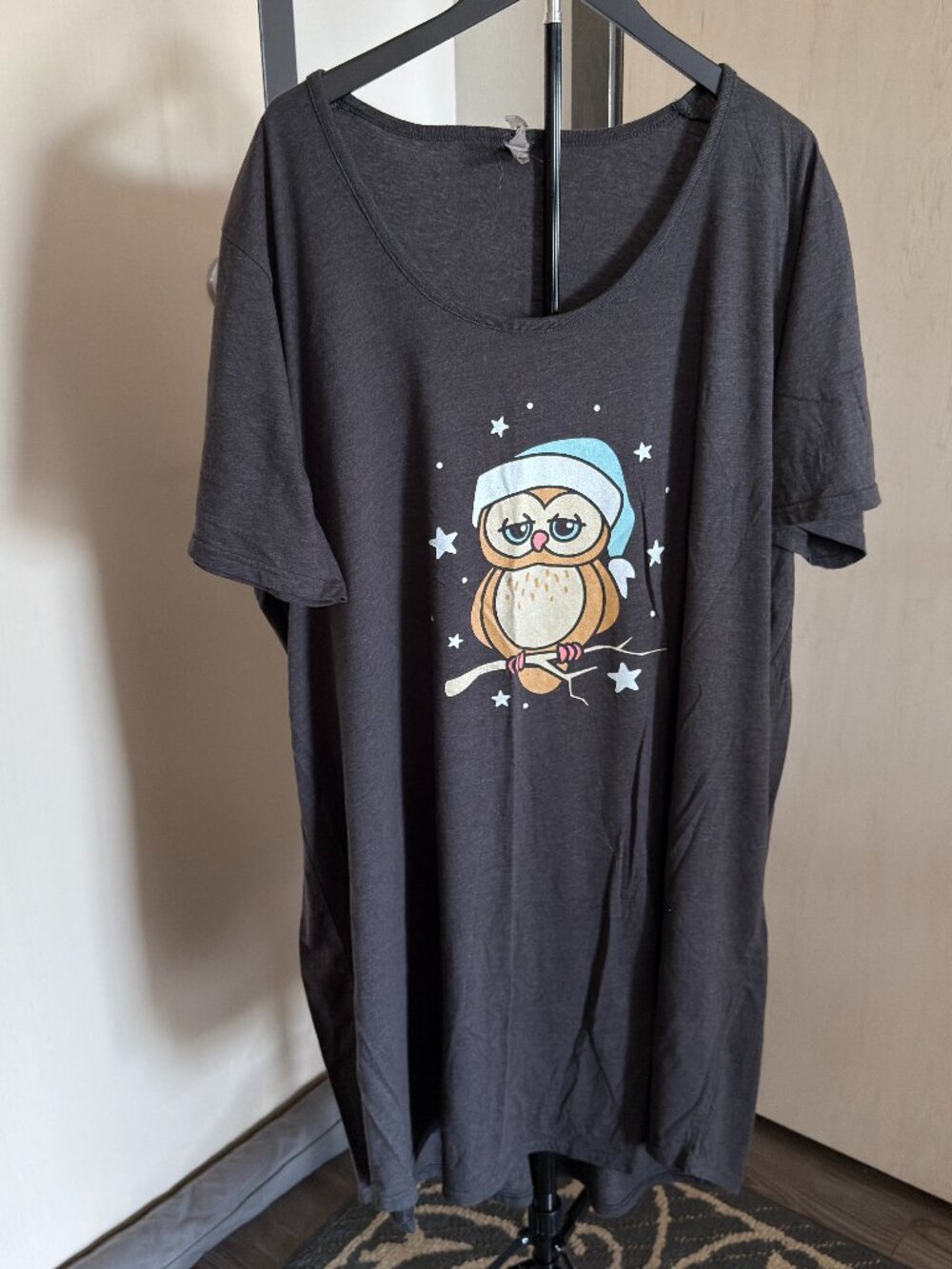 Owl night gown, long sleep shirt